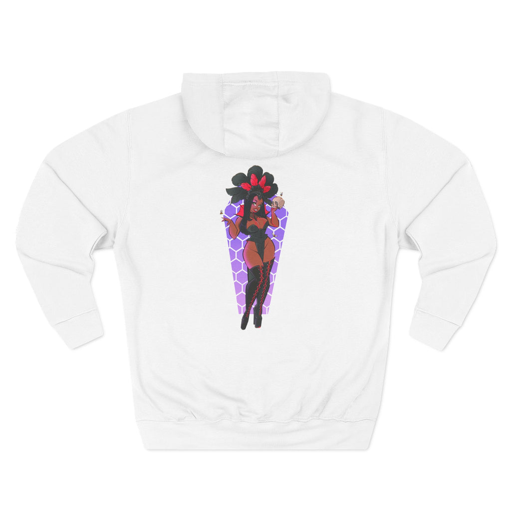 Showgirl Costume Hoodie — Vintage Vegas Burlesque Pinup Graphic