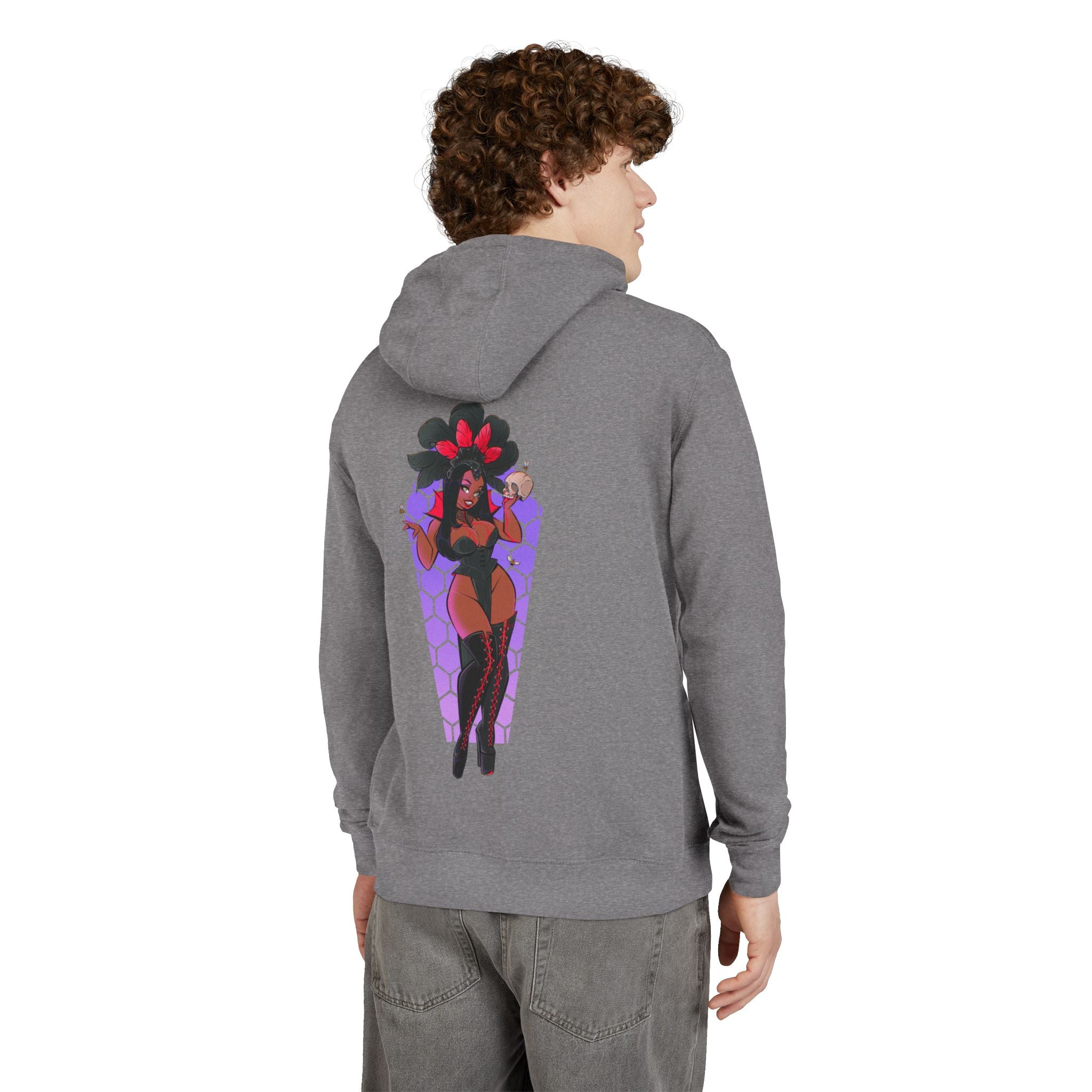 Coffin Queen Hoodie — Gothic Pinup Black Pullover