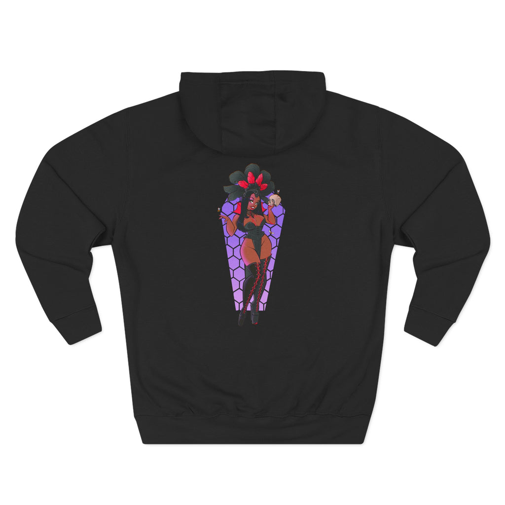 Showgirl Costume Hoodie — Vintage Vegas Burlesque Pinup Graphic