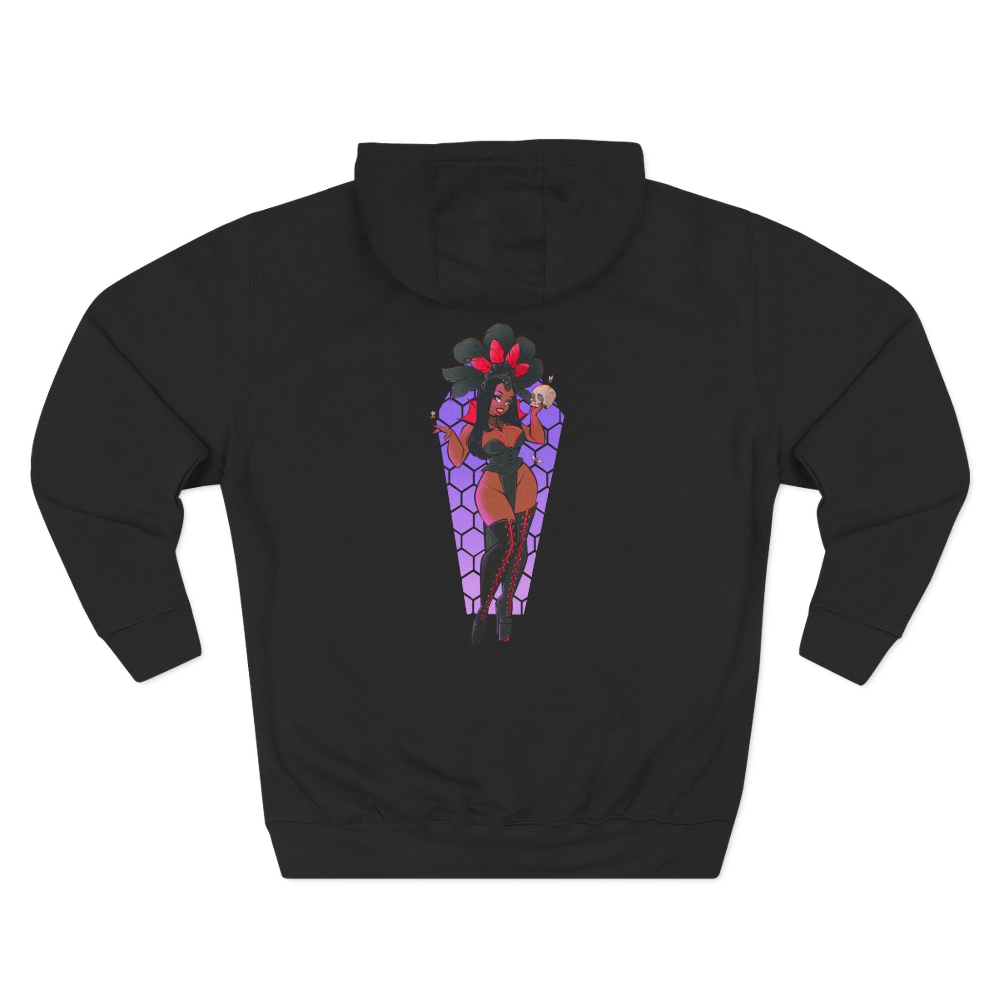 Showgirl Costume Hoodie — Vintage Vegas Burlesque Pinup Graphic