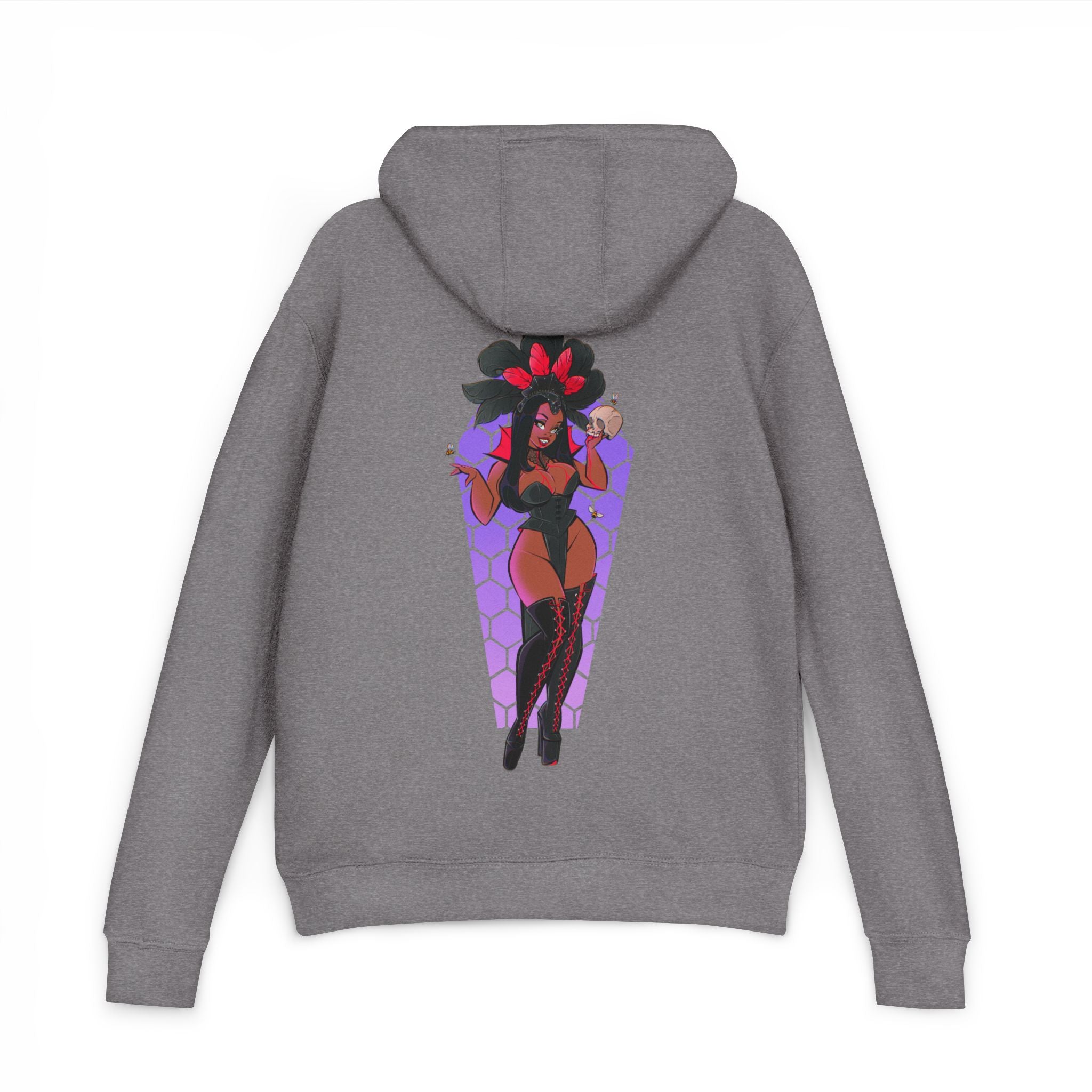 Coffin Queen Hoodie — Gothic Pinup Black Pullover