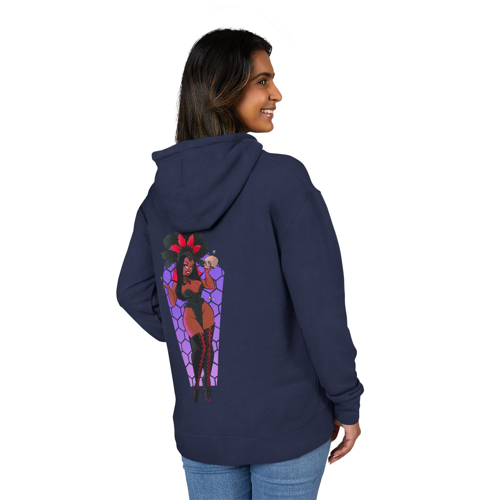 Coffin Queen Hoodie — Gothic Pinup Black Pullover