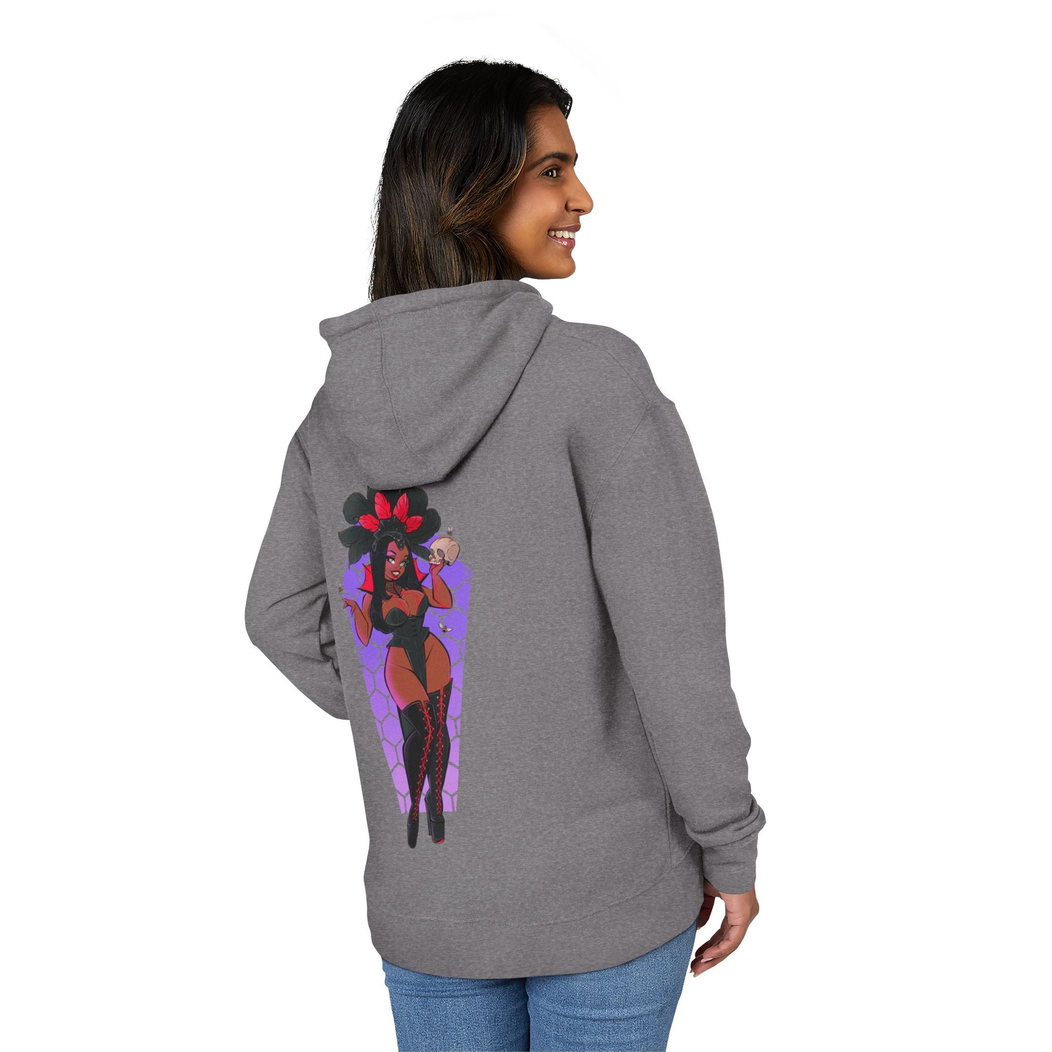 Coffin Queen Hoodie — Gothic Pinup Black Pullover