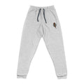 Embroidered Tiger Joggers — Cozy Dark Charcoal Sweatpants with Small Chest Patch