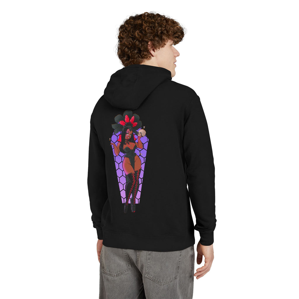 Coffin Queen Hoodie — Gothic Pinup Black Pullover
