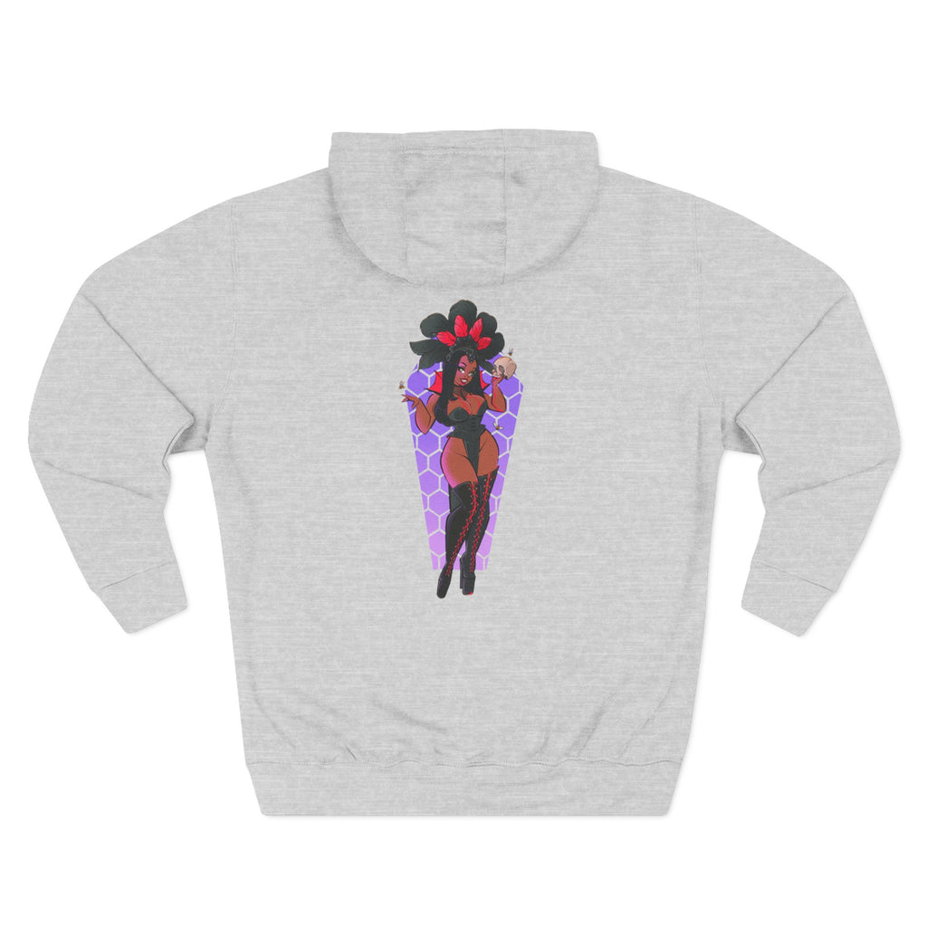 Showgirl Costume Hoodie — Vintage Vegas Burlesque Pinup Graphic